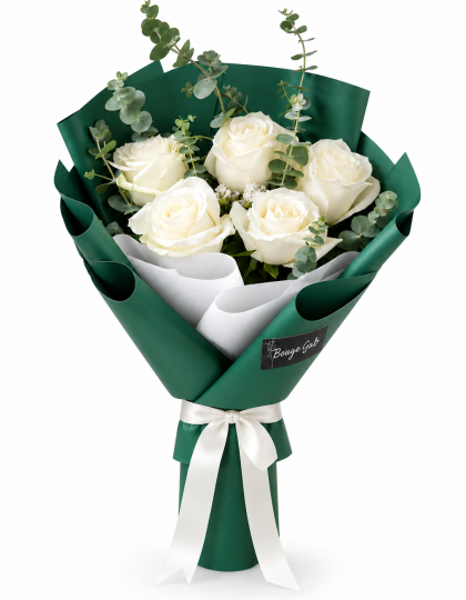 دسته گل زمرد سپید